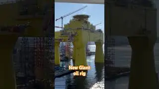 Giant #oil rig under #construction in the North Sea