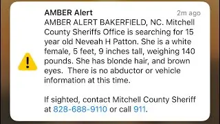 Mitchell County NC Statewide AMBER Alert on multiple stations 