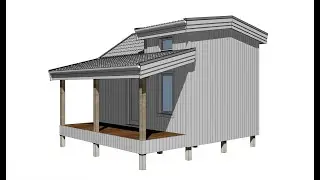 Мини-дом / Tiny House 24 м2 + лофт 8 м2 + терраса 12 м2