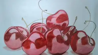how to draw cherry/part 02/cherry drawing