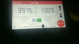 Teste com aparelho Hipotronics (HIPOT)