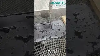 WAMIT Pure Waterjet Cutting Rubber #waterjetcut #waterjet