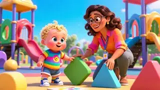 Learn Shapes in Playground 🛝🔺 Fun Kids Song | Learn Colors and Shapes with Baby