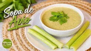 Sopa de apio cremosa y deliciosa | Receta casera f&aacute;cil y r&aacute;pida