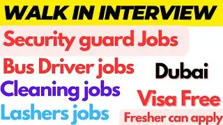 Walk in interviews || Security guard job || House keeping Job || Driver job || Jobs In Dubai