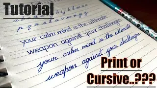 Print Handwriting or Cursive Handwriting...? | Which one suits you | @Awesome_Handwriting95