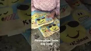 How to Iron on HTV Cricut Personalized Swim Bag with a Heat Press