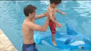 Lil' Inflatable Whale Ride On -Perfect for Pool + Beach Use! Children's Play Toy