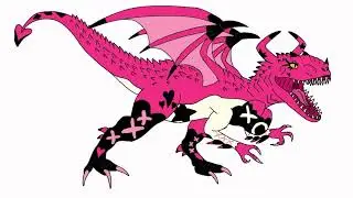 Verosika Mayday (Helluva Boss) As A Winged Indominous Rex 💖🎤🦖