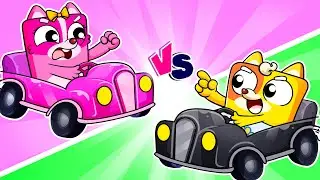 Pink VS Black Car Song 🖤💗 | Funny Kids Songs & Nursery Rhymes By Baby Ringo