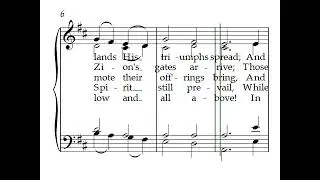 Psalter Hymnal #400 Shout, for the Blessed Jesus Reigns TRURO 8888 L.M. - All Parts