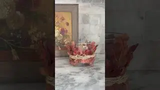 DIY Fall Leaf Hurricane Candle Holder