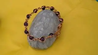 Copper & Amethyst Bracelet 050525 Unique UK Handmade Jewellery Just For You!!