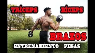 RUTINA ENTRENAMIENTO BRAZOS  - SUPERSERIE BÍCEPS TRÍCEPS CON PESAS