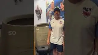 Cold plunge in Ice Barrel!  #icebarrel #wimhof #coldwatertherapy #yotb