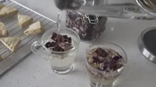 SUB)超酥脆牛油曲奇| Super crumbly shortbread & Rose Pedals Tea | Afternoon Tea Recipe 4K