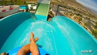 [4K] Hoover Half Pipe Water slide - Wet n Wild Water Park - Las Vegas