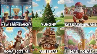 TOP 13 Funny English CANADA Provinces & Territories (Compound Words) | Part 14