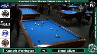 Kenneth Washington vs. Lionel Oliver ll, Mar 2017 Megabucks Amateur Pool League