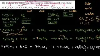 11th Chemistry/unit 1/Balancing equation by oxidation number method/book back question 44 (i)