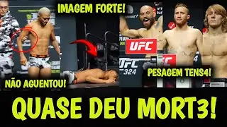 DEU MERD4🚨 LUTADOR CAIU DUR0 EM PESAGEM DO UFC 324| Deiveson MUITO DEBILITADO| PESAGEM UFC 324
