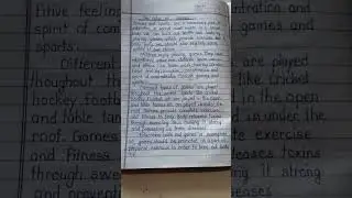 English essay of Importance of game.English essay