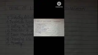 Environmental Studies // Sem 2 // Cause Of Environmental Degradation
