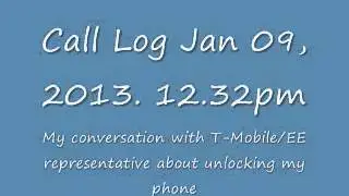 The problems I am experiencing with T-Mobile/EE incompetence. Call 1
