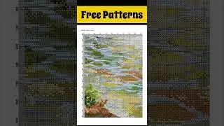 Flosstube cross stitch/ Swans in Autum Landscape 2/ Cross stitch designs/ #shorts