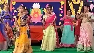 Rangula Puttillu song # Global model high school # Sankranti celebration