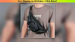 Big Size Leather Chest Bag Waist Pouch Real Cowhide Chest Pack Real Cowhide Crossbody Sling Bags