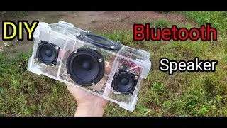 DIY Build a bluetooth speaker out of clear acrylic sheet 25w  [ทำลำโพงอะคริลิคใสใช้เอง]