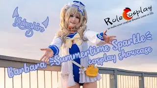 Summertime Sparkle Barbara from Genshin Impact cosplay showcase [Yukeshiro x Rolecosplay]