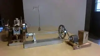Jerry Howell farm boy hit and miss engine running PM Research generator