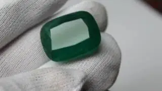 33.41 ct Fine Natural Emerald Cushion Zambia UnTreated LooseGem Stone
