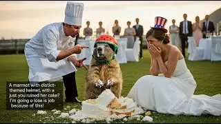 Marmot Wrecks the Bride’s Giant Wedding Cake… Then Becomes a Marmot Hero!