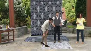 Scott Living Medallion or Diamond Design Indoor/Outdoor Woven Rug on QVC