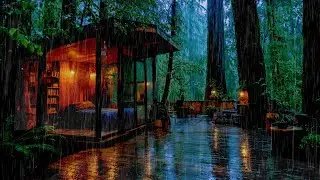 Rainy Night in a Cozy Cabin 🌧️ | Study, Focus & Deep Sleep Rain (No Thunder)