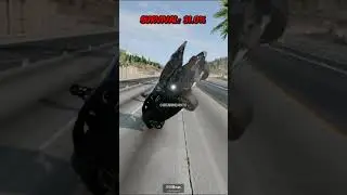 BMW M5cs vs 40ft pothole #bmw #beamngdrive #beamngauto #test #carwow