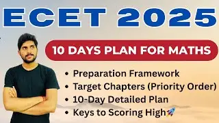 ap ecet 2025 | 10 Days plan for maths ecet | ecet exam preparation | last min ecet exam | ecet 2025