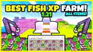 BEST FISH XP FARM (AUTOMATIC!) In Minecraft Bedrock 1.21 !!