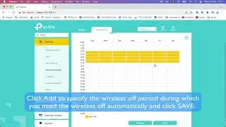 How to set up Wireless Schedule on your TP Link Router