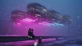 Frozen Neon Serenity ⧫ Deep Sci Fi Winter Ambience for Calm, Focus & Relaxation