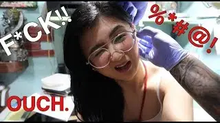 HAVING MY FIRST HELIX PIERCING (SUPER LOW PAIN TOLERANCE) | TinFonVlogs