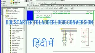 🔴DOL starter PLC wiring and Ladder Logic Program 🔵