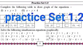 |10th algebra|chapter 1| Linear equations in two variables|practice Set 2.2|