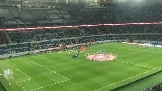 المغرب # اوغندا لحظة دخول الفريقين وعزف النشيد الوطني للبلدين
