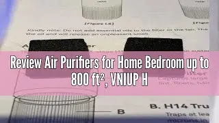 Review Air Purifiers for Home Bedroom up to 800 ft², VNIUP H14 True HEPA Air Filter Cleaner for Bedr