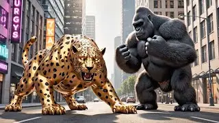 What would King Kong do if a giant black panther lost control? | Epic Titan Clash