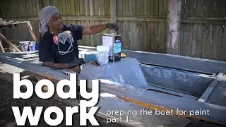 Preparing boat for paint (part 1)